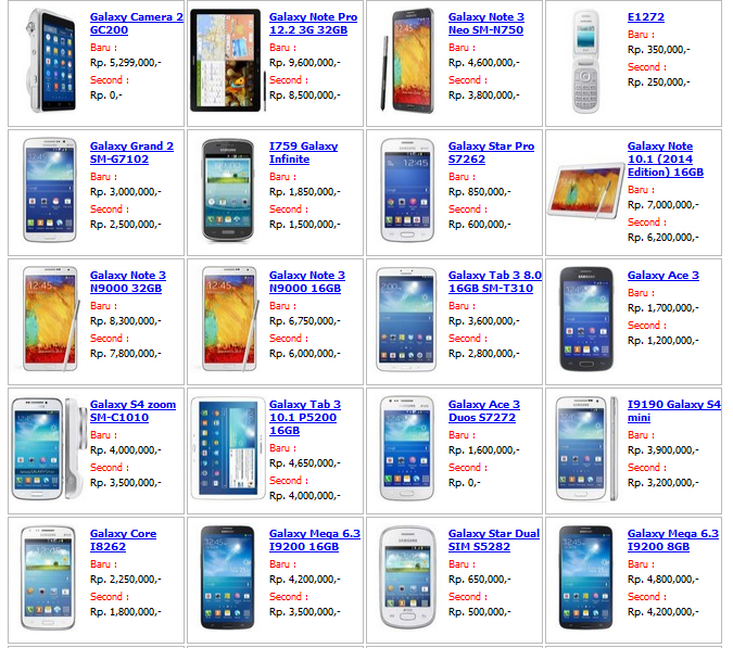 Daftar harga handphone samsung terbaru juli 2011 daftar 