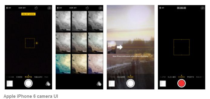 ui camera iphone 6