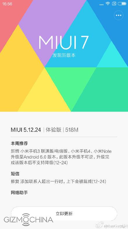 mi4 update android 6.0