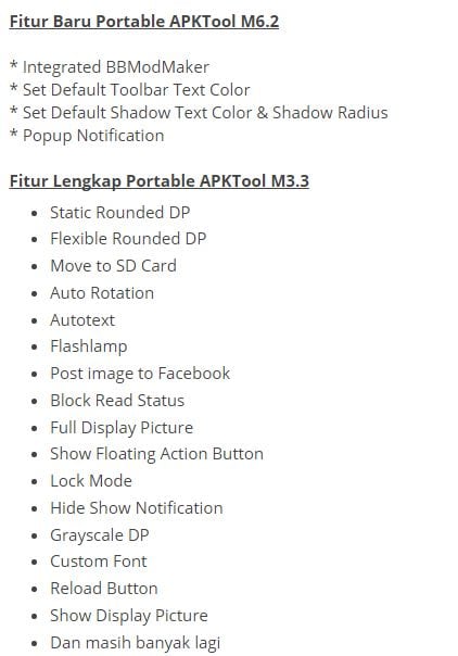 fitur portable APK tool