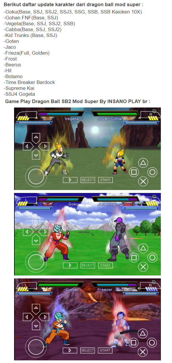 game dragonball PSP