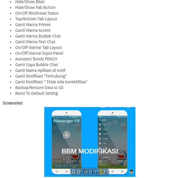 BBM MOD doraemon Maret April 2019