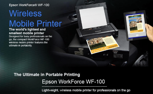 epson workforce wf 100 printer ipad setup