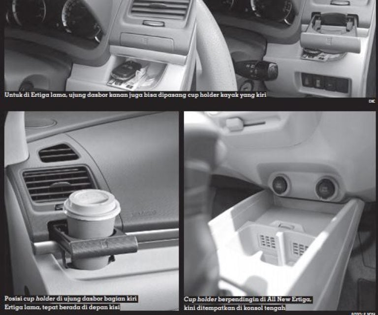 Perbedaan Lokasi Cup Holder Ertiga Lama dengan Ertiga Baru