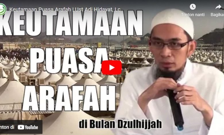 Niat Puasa Arafah