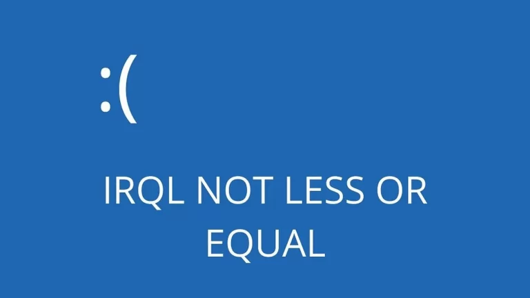 Cara Mengatasi Pesan Kesalahan IRQL_NOT_LESS_OR_EQUAL