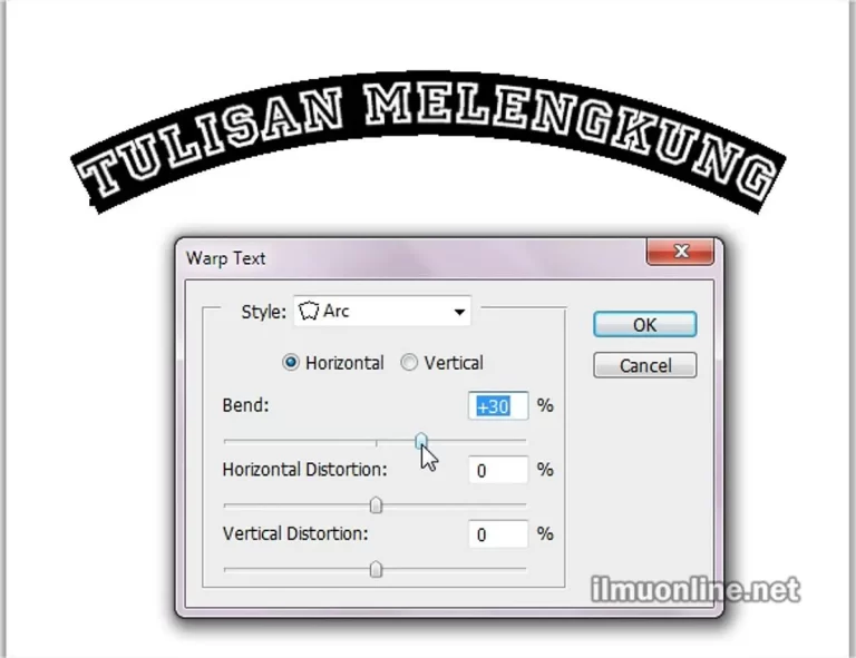 Memanfaatkan Layer dan Opacity pada Tulisan Melengkung