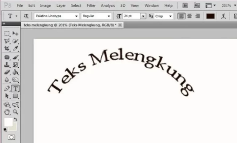 Membuat Tulisan Melengkung di Photoshop