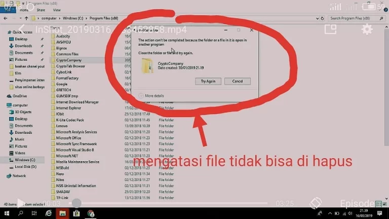 Mengatasi Kendala Menghapus File yang Tidak Bisa di Delete