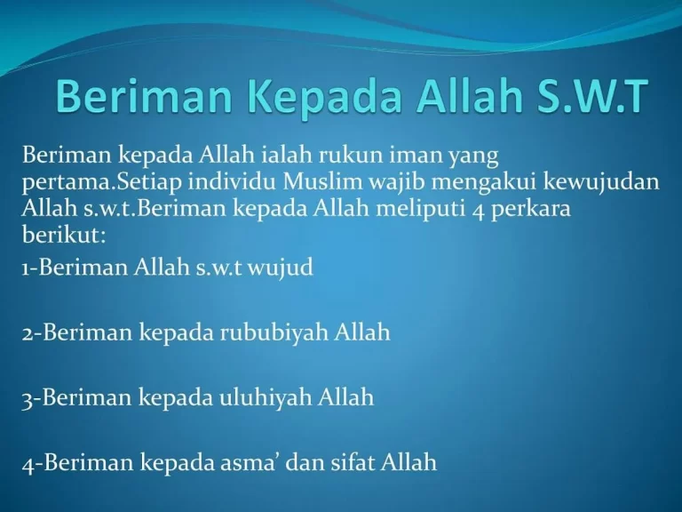 Pengaruh Beriman kepada Allah pada Kesejahteraan Mental