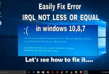 Pesan Kesalahan IRQL_NOT_LESS_OR_EQUAL di Windows