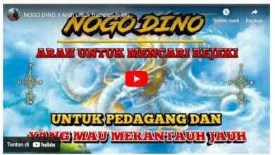 Nogo Dino Arah Mencari Rejeki Menurut Hari Pasaran
